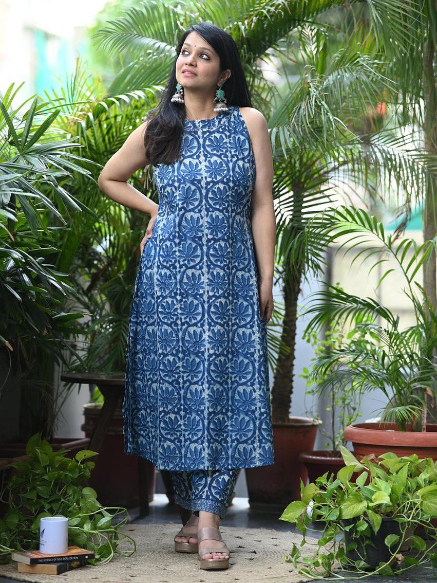 BLUE Suit-set pure cotton