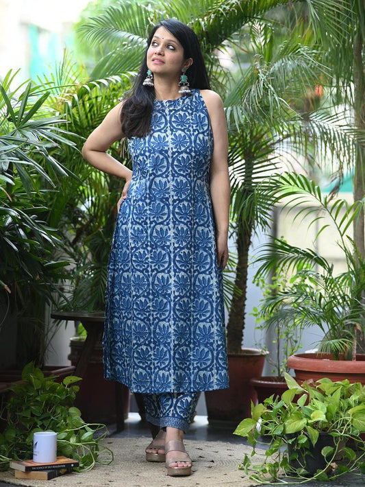 BLUE Suit-set pure cotton