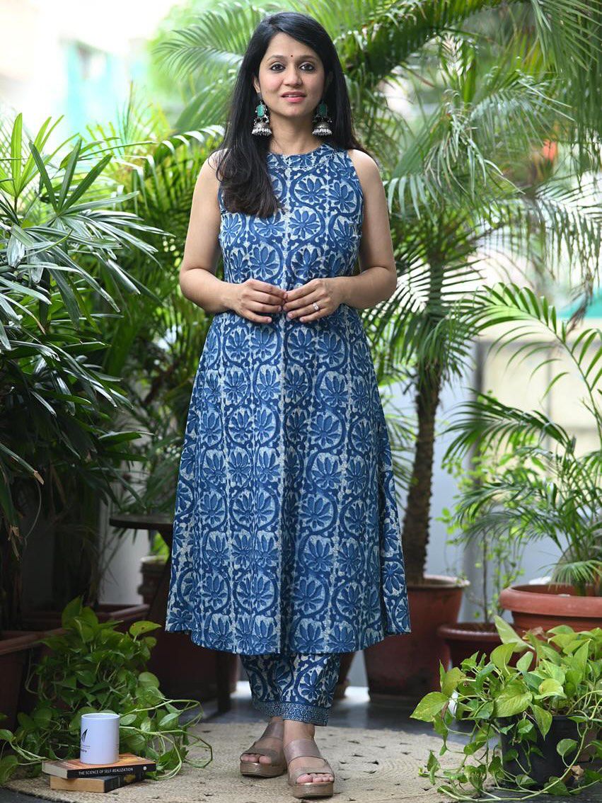 BLUE Suit-set pure cotton