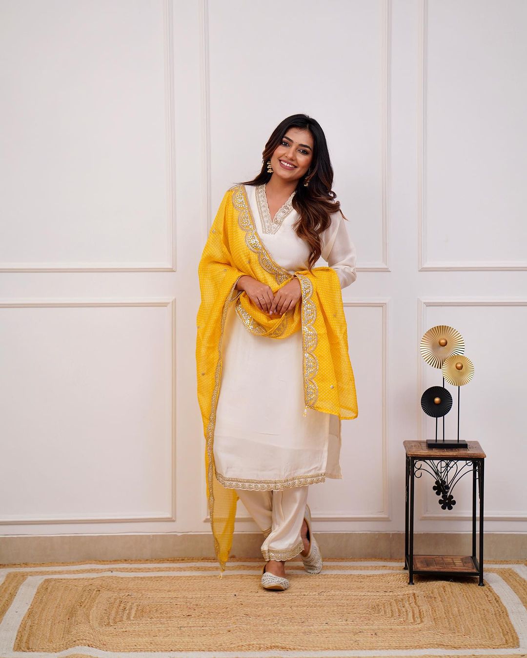 Yellow Cotton Suit set