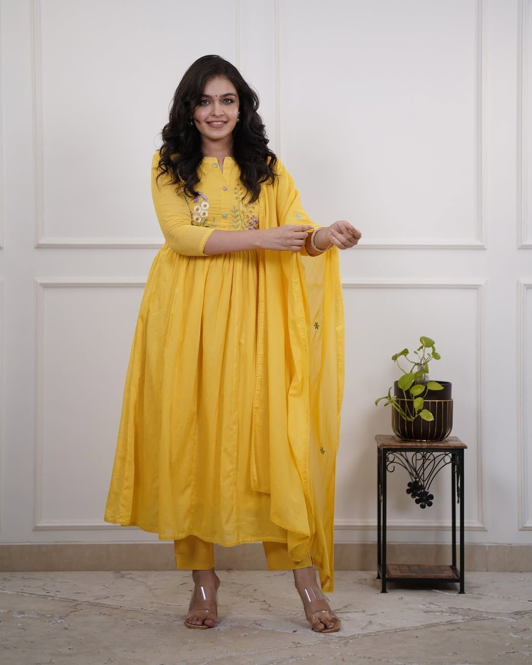 Yellow Primium Cotton Suit set