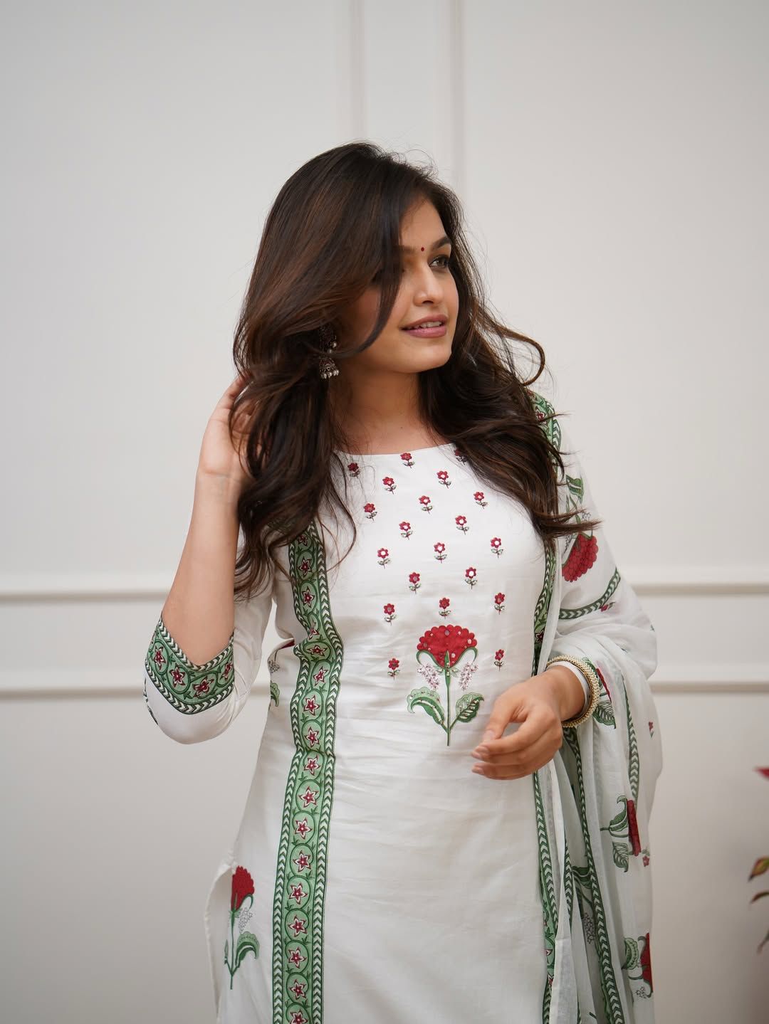 White Primium Cotton Suit Set