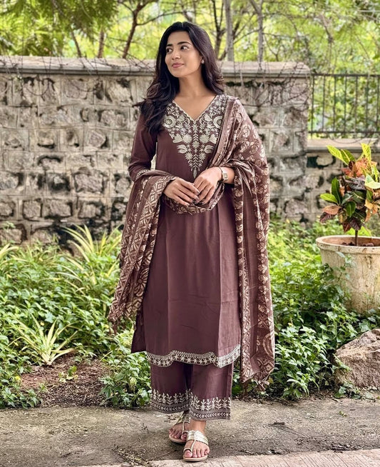 Brown Kurta Set