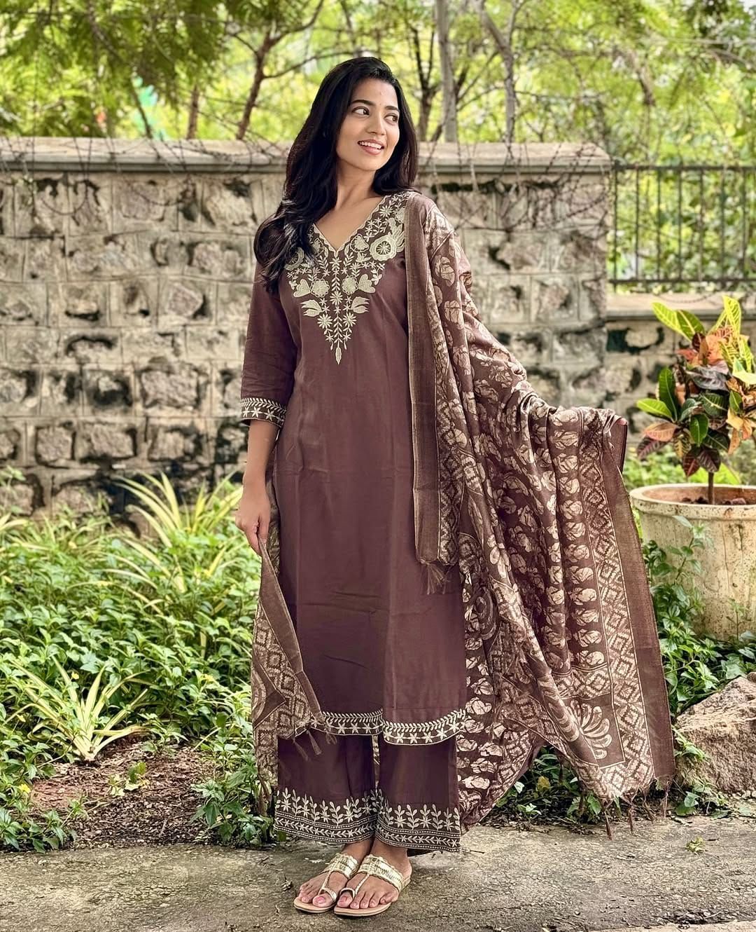 Brown Kurta Set