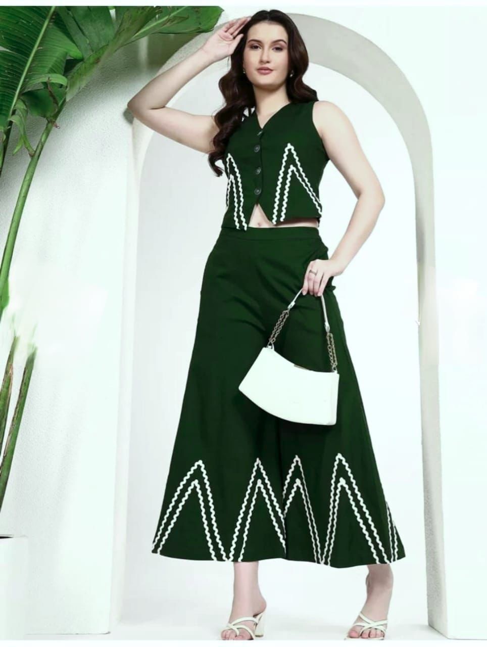 Green Cotton Coord Set