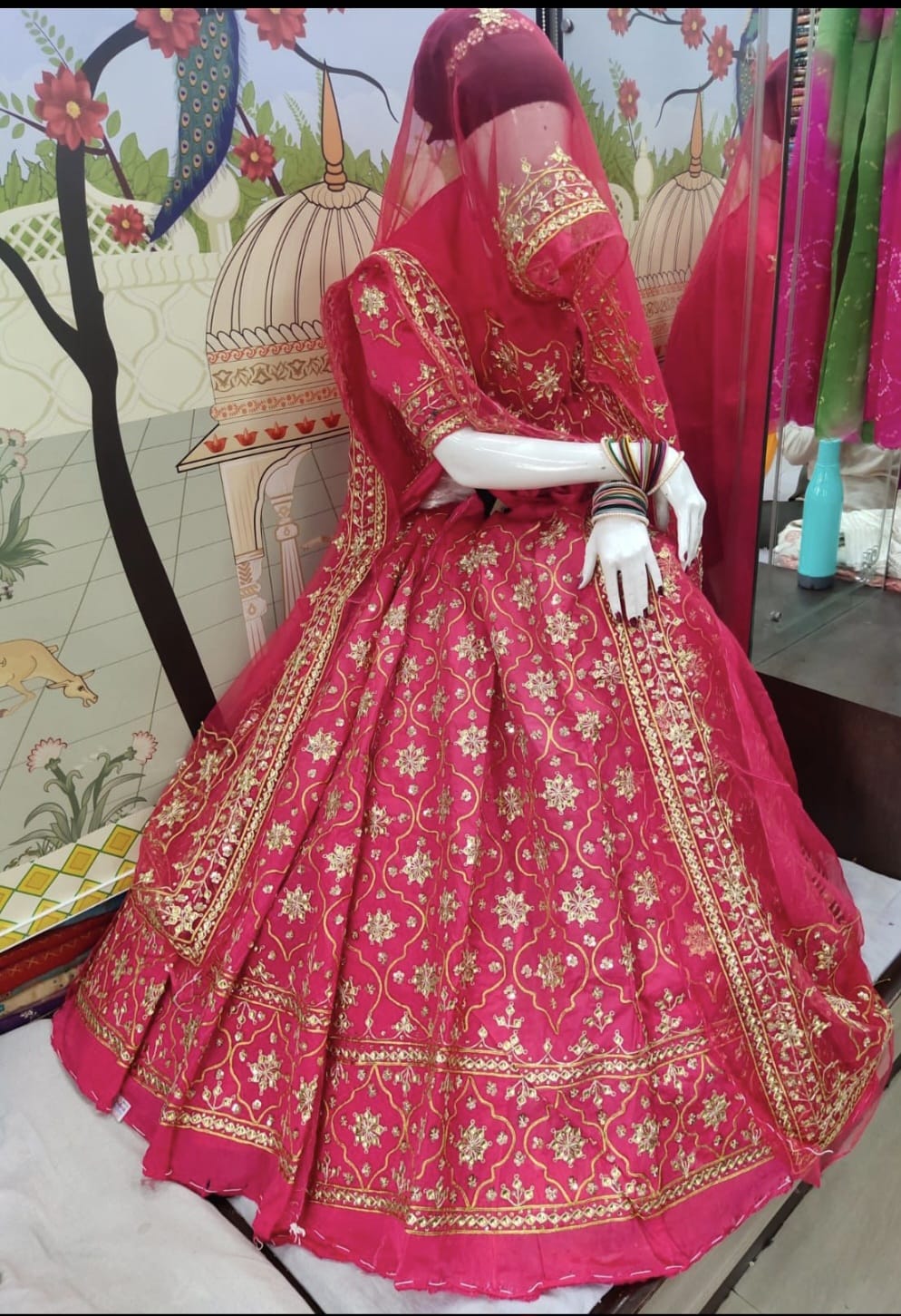 Nakharali Pink Danka Poshak