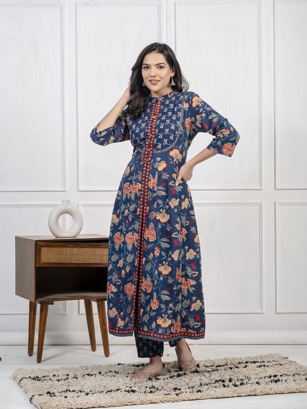 Blue  Print  Kurti