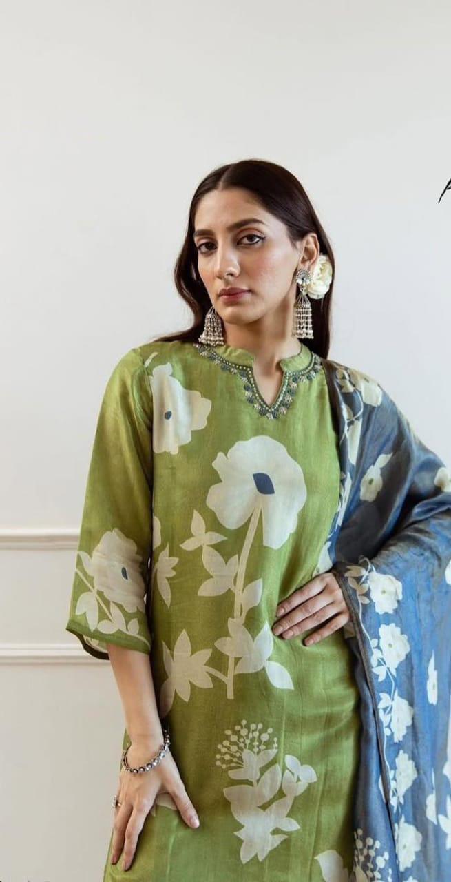 Mahendi Cotton Suit Set