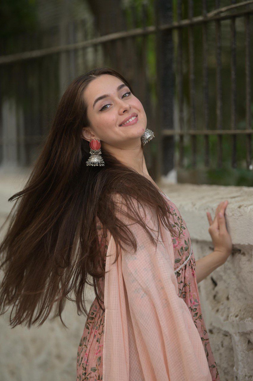 Pink Printed Cotton Kurti, Sharara & Dupatta Set