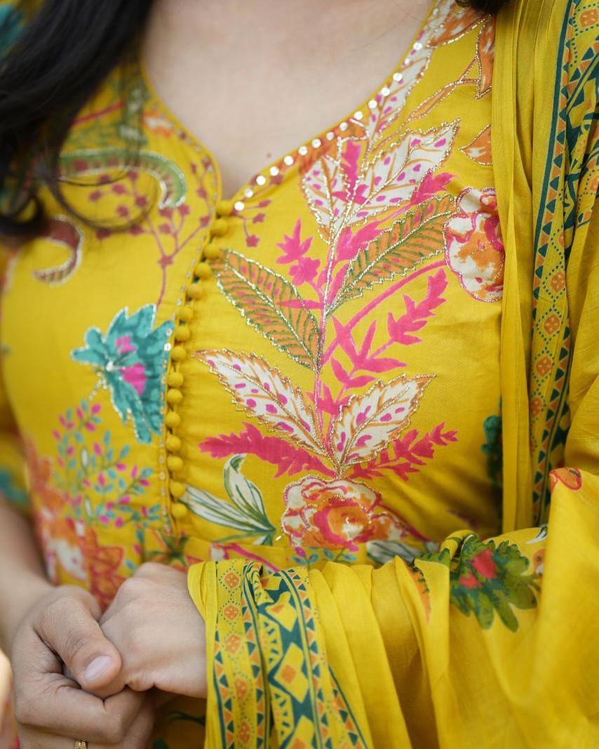 Floral Anarkali kurta set