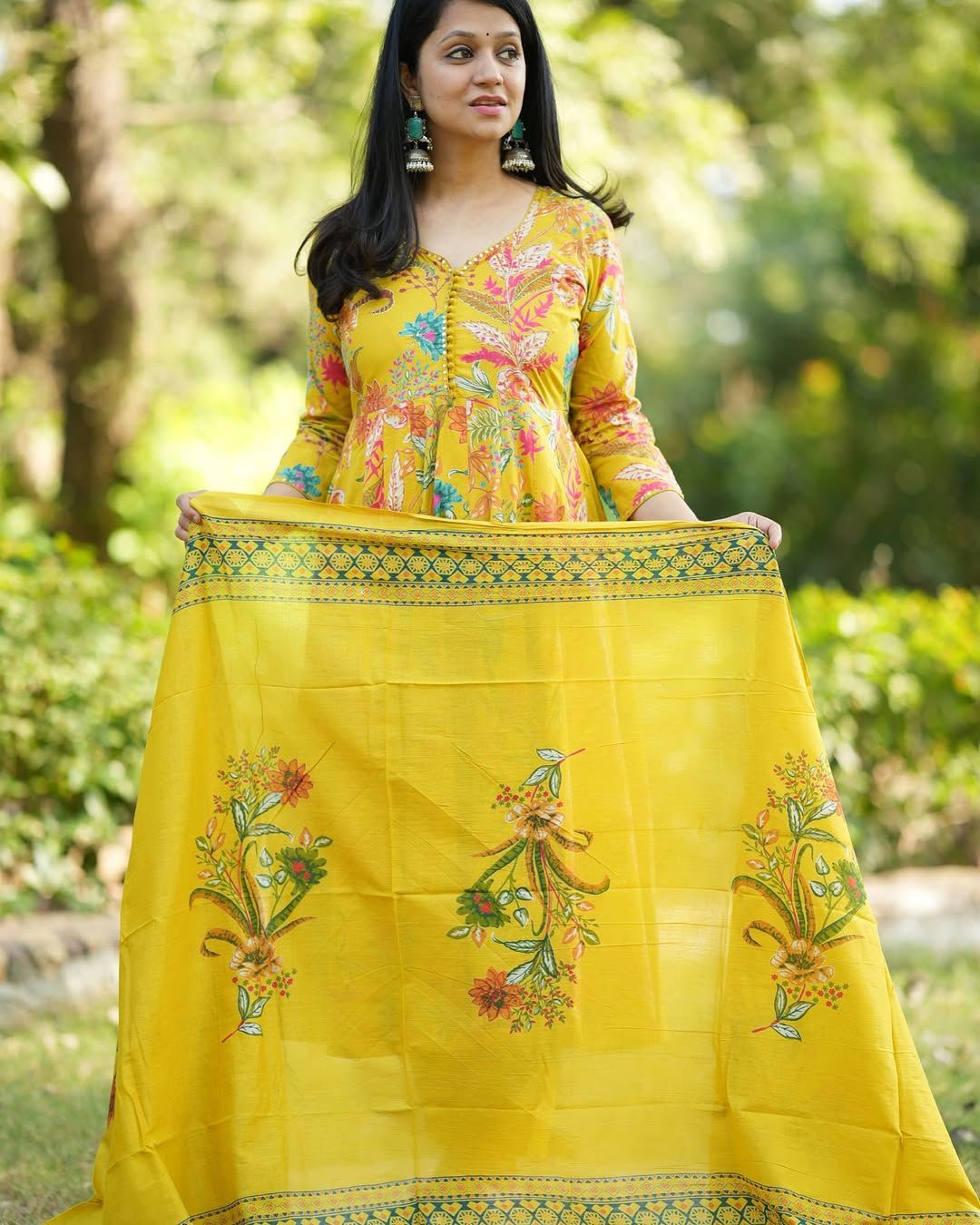 Floral Anarkali kurta set