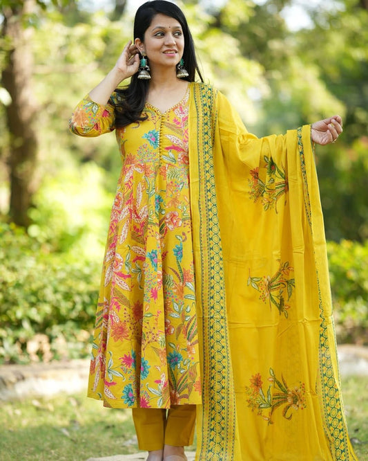 Floral Anarkali kurta set