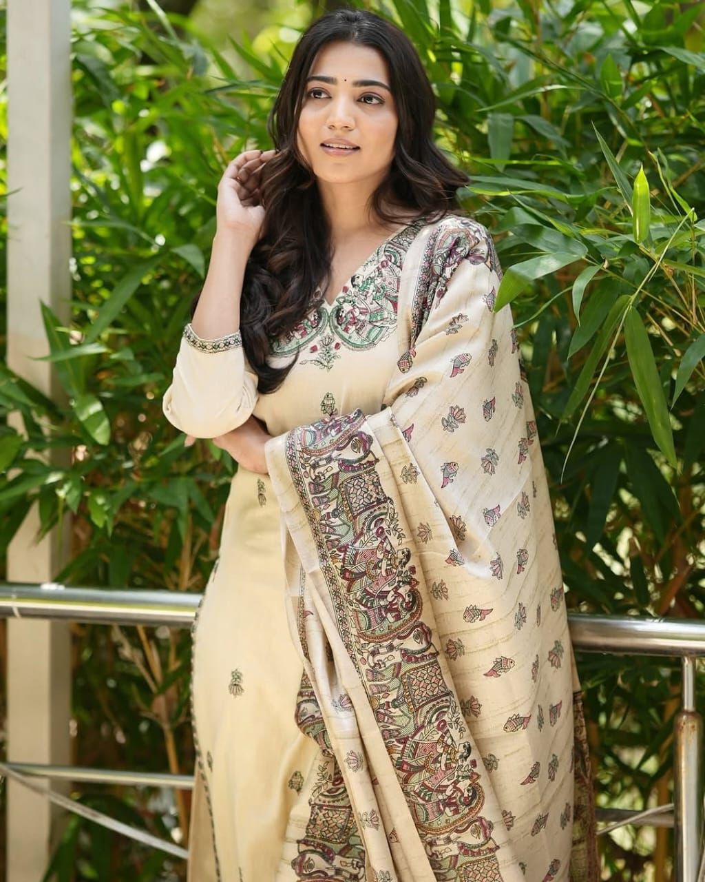 Handloom cotton kurta set