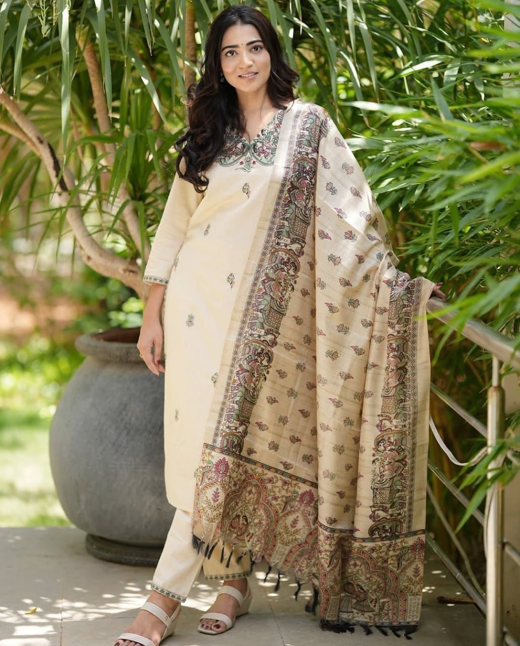 Handloom cotton kurta set