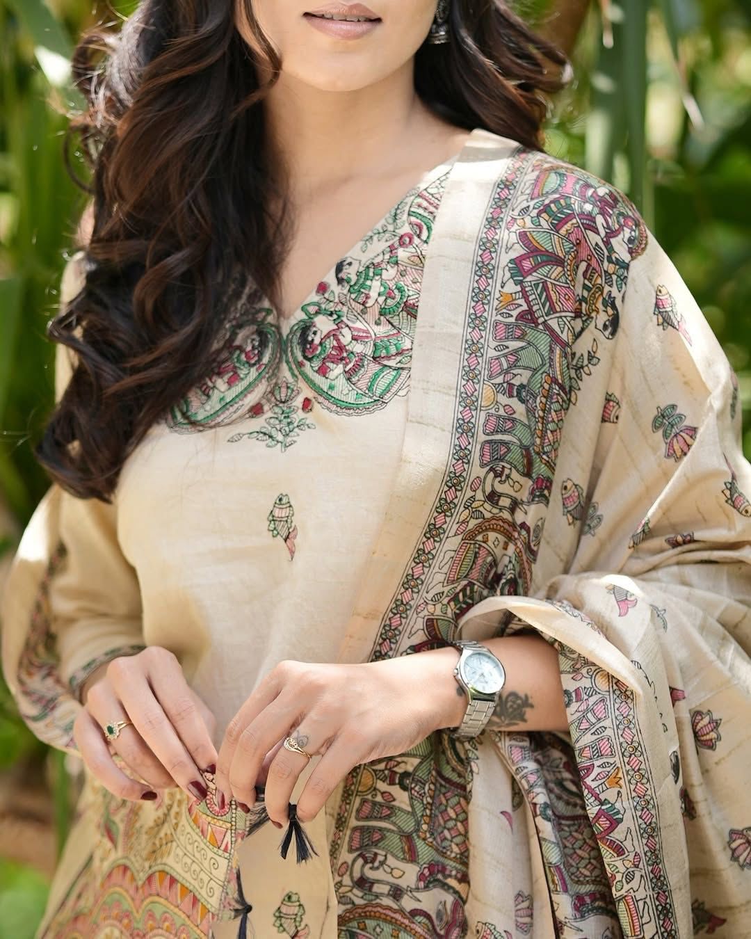 Handloom cotton kurta set