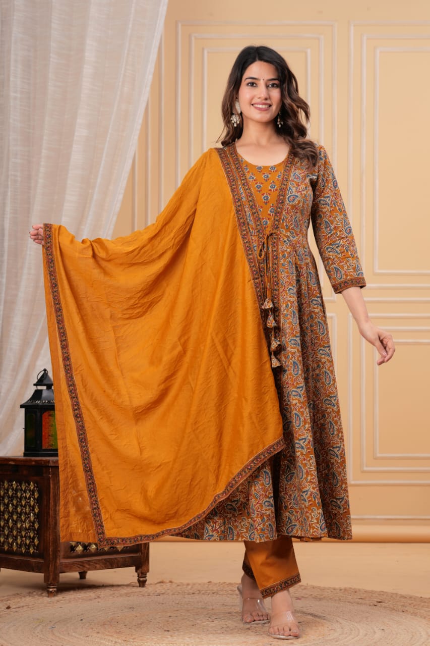 AZARAKHA PRINT ANARKALI SET