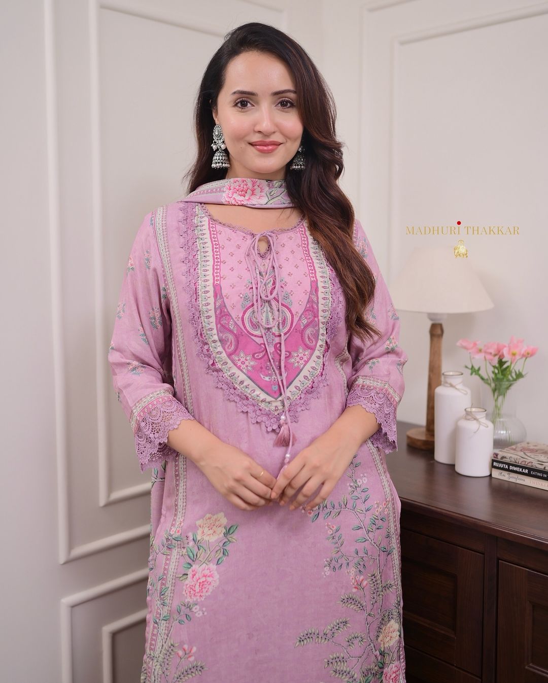 Lilac Muslin Pakistani Suit Set