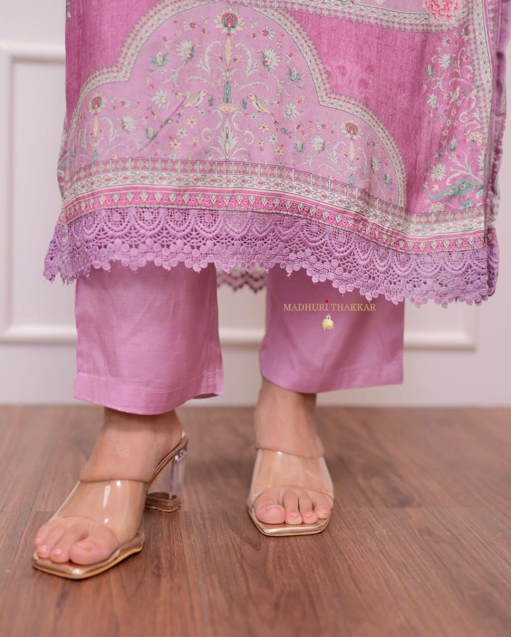 Lilac Muslin Pakistani Suit Set