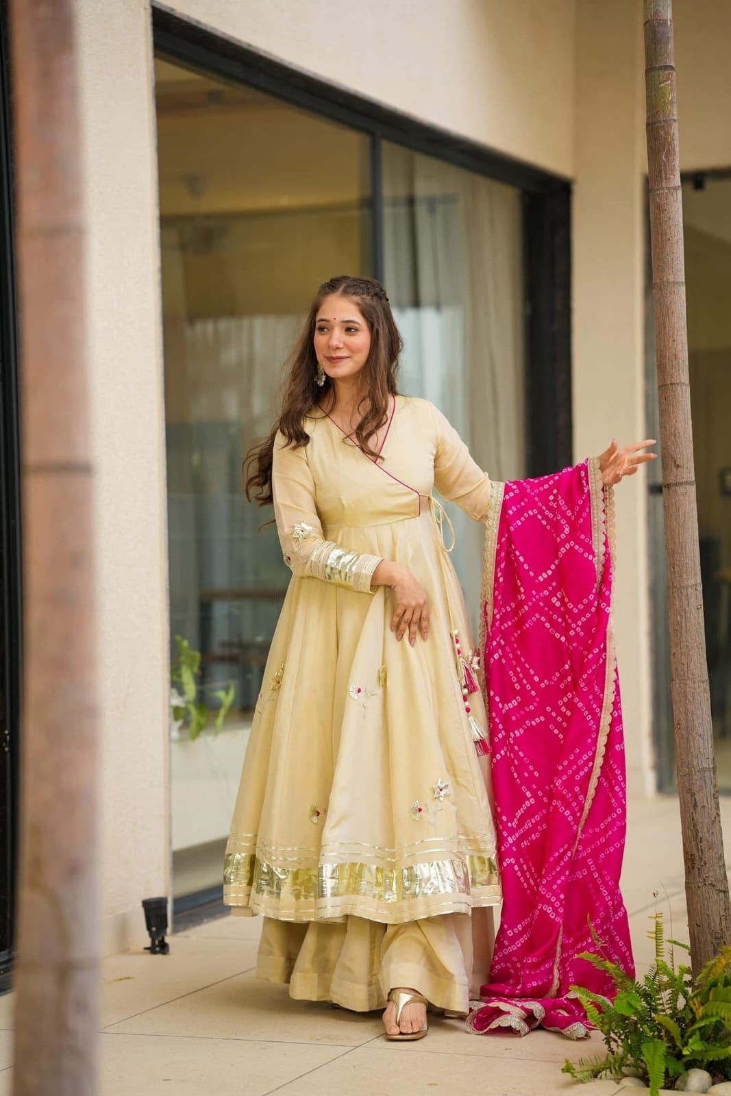 Bandhani  Anarkali Plazzo SeT