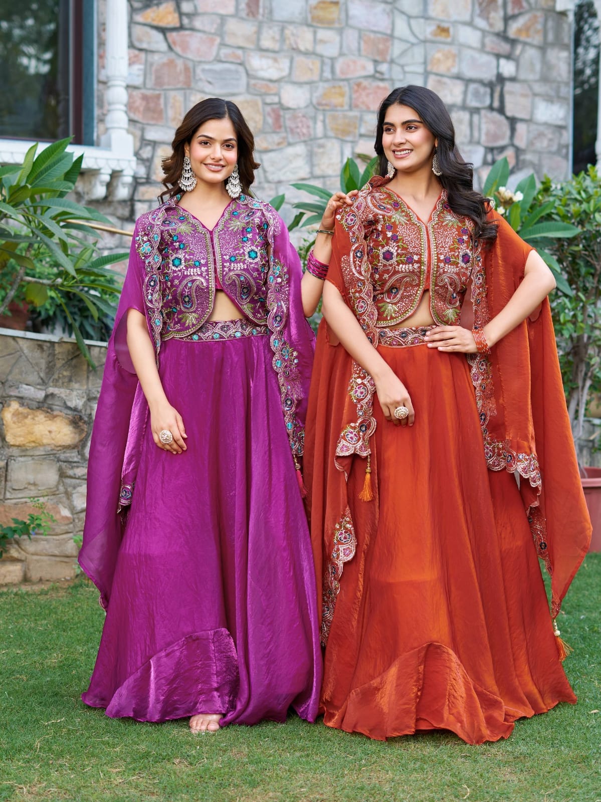 Mahira Orange Lehenga With Blouse And Dupatta Set