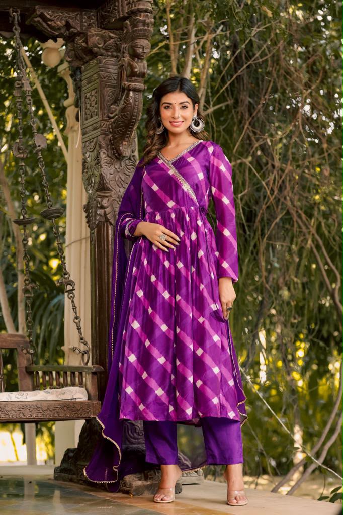 Rangrez Purple Festive Suit Set