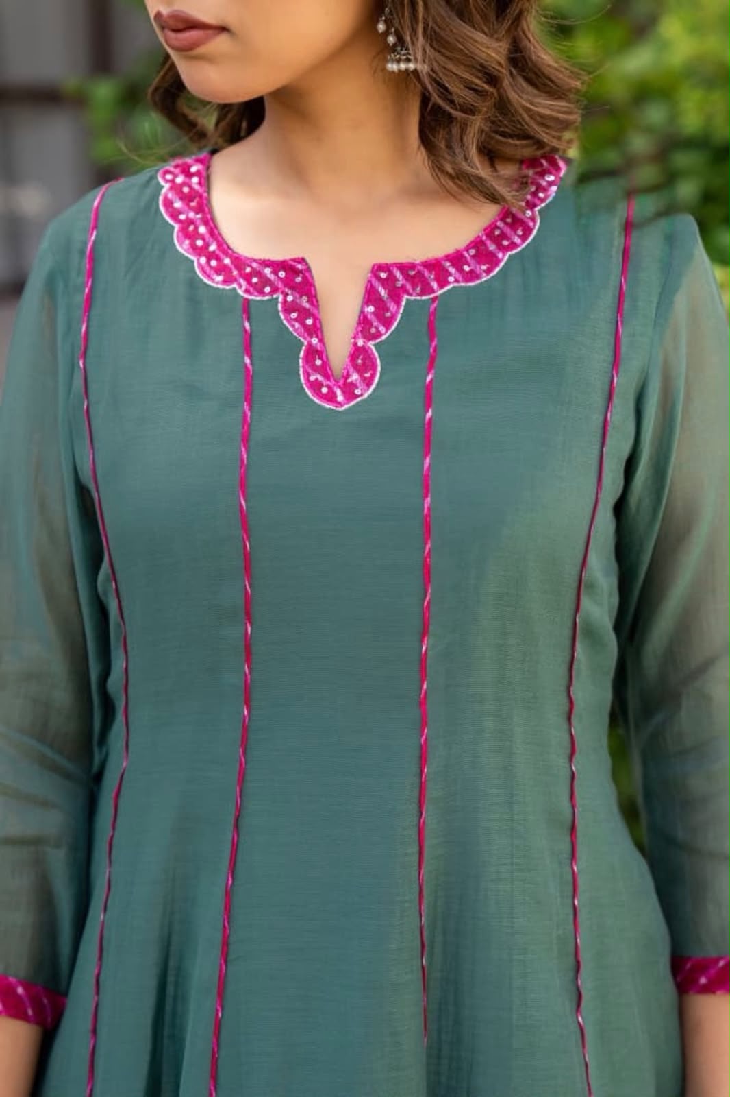 Zarika Green Embellished Kurta Pant Set