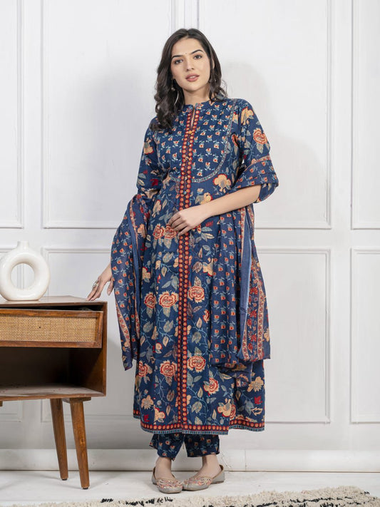 Blue  Print  Kurti