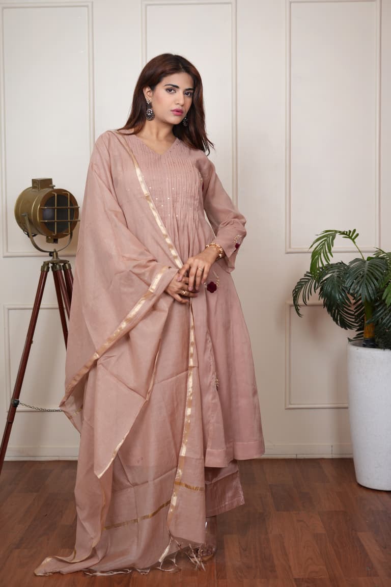 Noor-e-Rose Blush Pink Kurta Set